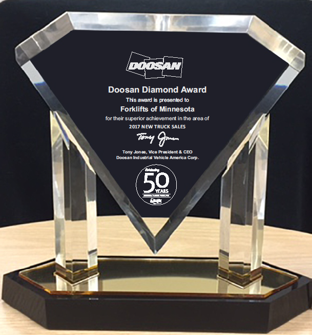 Doosan Diamond Award Winner